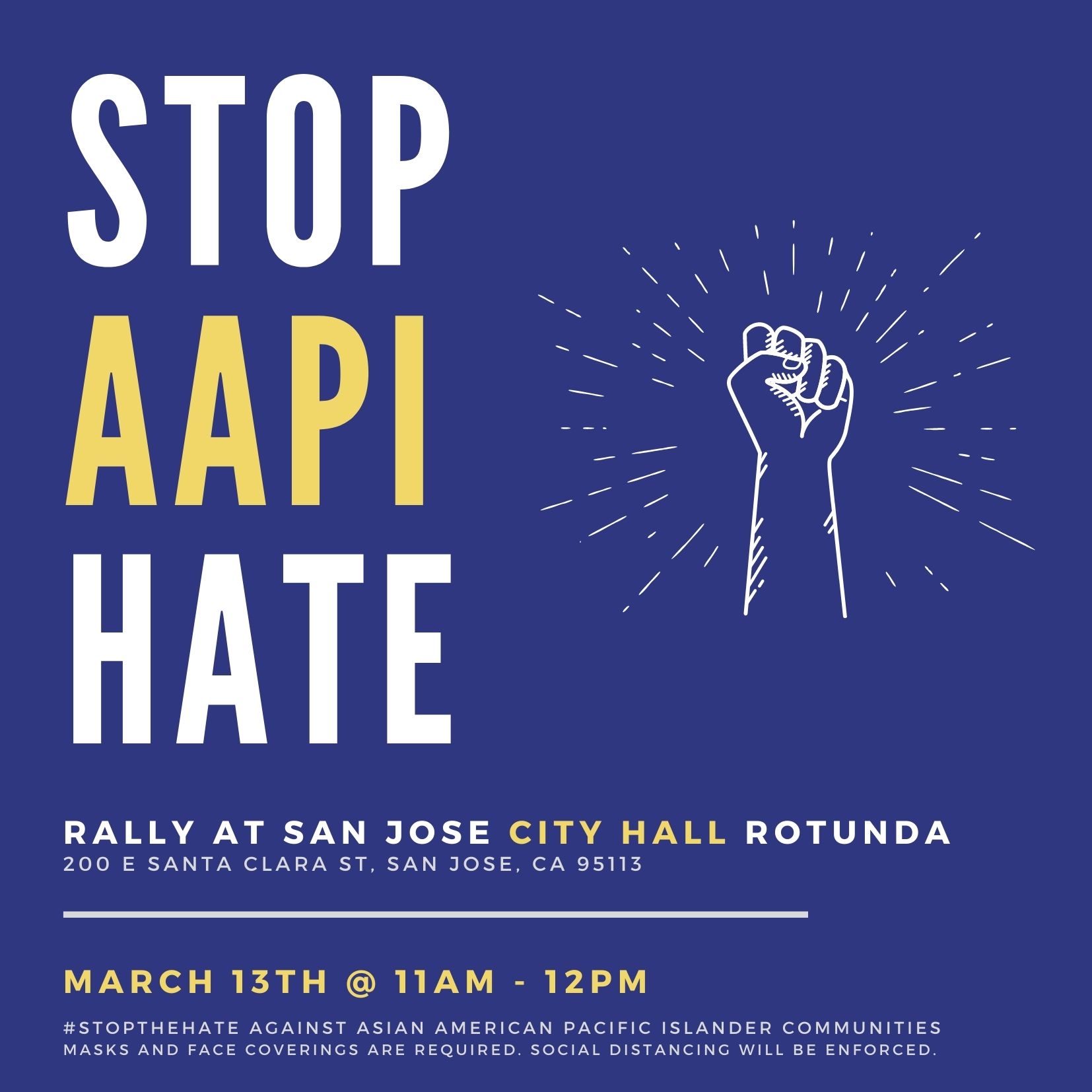 Stop AAPI Hate Rally Flyer